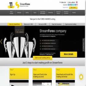 Скриншот главной страницы сайта streamforex.net
