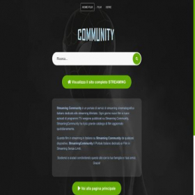 Скриншот главной страницы сайта streamingitacommunity.it.com
