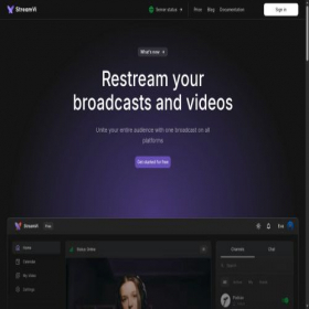 Скриншот главной страницы сайта streamvi.io