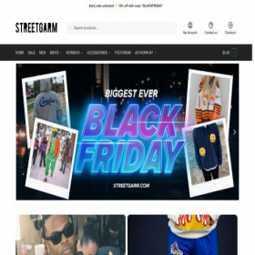 Скриншот главной страницы сайта streetgarm.com