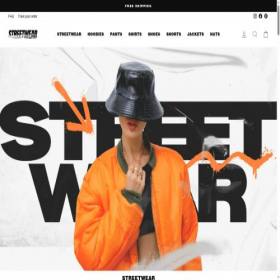 Скриншот главной страницы сайта streetwear.store