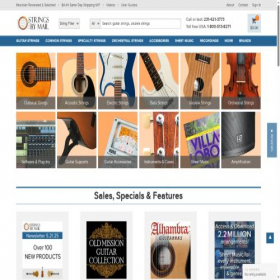Скриншот главной страницы сайта stringsbymail.com
