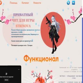 Скриншот главной страницы сайта strinovacheat.ru