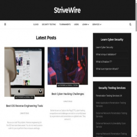 Скриншот главной страницы сайта strivewire.com