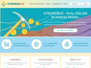 Скриншот главной страницы сайта strongbux.net