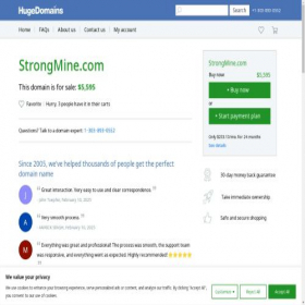 Скриншот главной страницы сайта strongmine.com