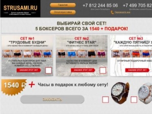 Скриншот главной страницы сайта strusami.ru