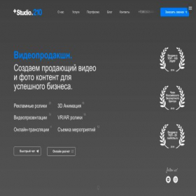 Скриншот главной страницы сайта studio210.ru