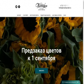 Скриншот главной страницы сайта studiopodari.ru