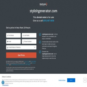 Скриншот главной страницы сайта stylishgenerator.com