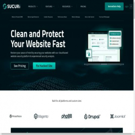 Скриншот главной страницы сайта sucuri.net