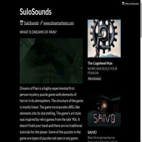 Скриншот главной страницы сайта sulosounds.itch.io