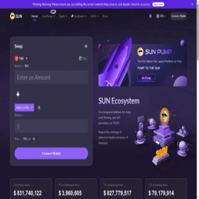 Скриншот главной страницы сайта sun.io