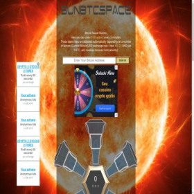 Скриншот главной страницы сайта sunbtc.space