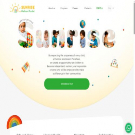 Скриншот главной страницы сайта sunrisemontessoririyadh.com