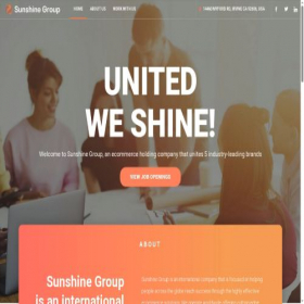 Скриншот главной страницы сайта sunshine.group