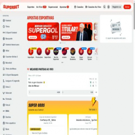 Скриншот главной страницы сайта superbet.com