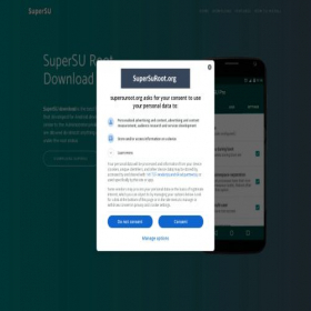 Скриншот главной страницы сайта supersuroot.org