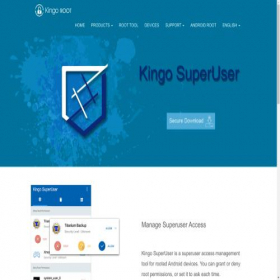 Скриншот главной страницы сайта superuser.kingoapp.com