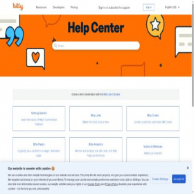 Скриншот главной страницы сайта support.bitly.com