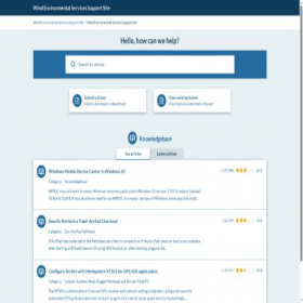 Скриншот главной страницы сайта support.windenvironmental.com