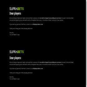 Скриншот главной страницы сайта suprabets.com