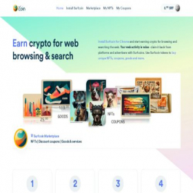 Скриншот главной страницы сайта surfcoin.co
