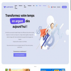 Скриншот главной страницы сайта surfvisits.com