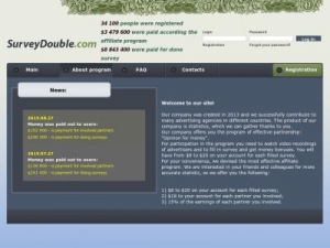Скриншот главной страницы сайта surveydouble.com