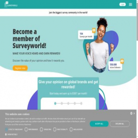 Скриншот главной страницы сайта surveyworld.me