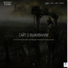 Скриншот главной страницы сайта surviver.su