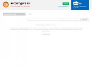 Скриншот главной страницы сайта svoyafigura.ru