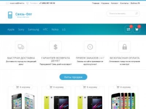 Скриншот главной страницы сайта svyazopt.ru