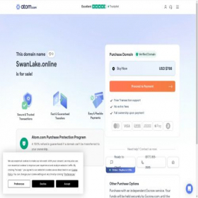 Скриншот главной страницы сайта swanlake.online