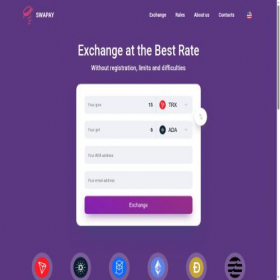 Скриншот главной страницы сайта swapay.co