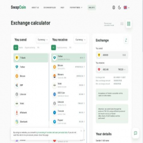 Скриншот главной страницы сайта swapcoin.cc