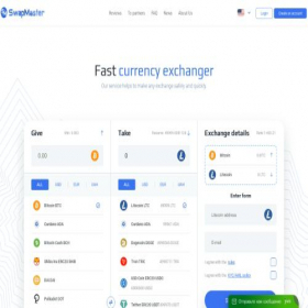 Скриншот главной страницы сайта swapmaster.io
