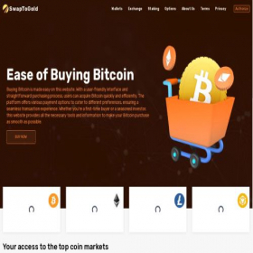 Скриншот главной страницы сайта swaptogold.com
