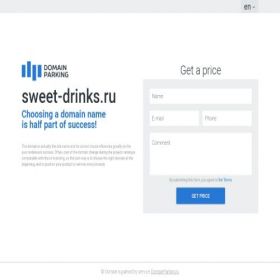 Скриншот главной страницы сайта sweet-drinks.ru