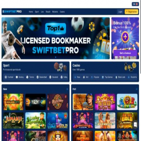 Скриншот главной страницы сайта swiftbet.pro