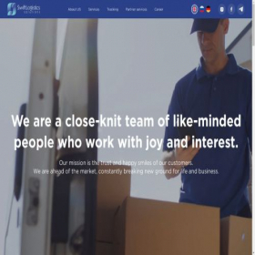 Скриншот главной страницы сайта swiftlogistic.solutions