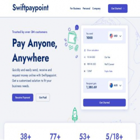 Скриншот главной страницы сайта swiftpaypoint.com