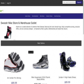 Скриншот главной страницы сайта swooshstore.com
