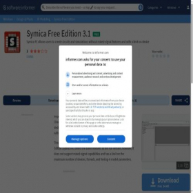 Скриншот главной страницы сайта symica-free-edition.software.informer.com