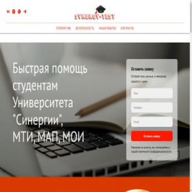 Скриншот главной страницы сайта synergy-test.ru