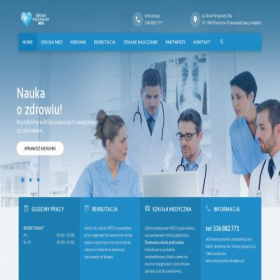 Скриншот главной страницы сайта szkolamedpiotrkow.pl