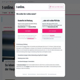Скриншот главной страницы сайта t-online.de