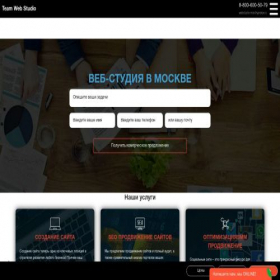 Скриншот главной страницы сайта t-webstudio.ru