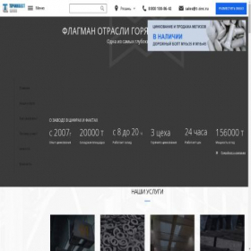Скриншот главной страницы сайта t-zinc.ru