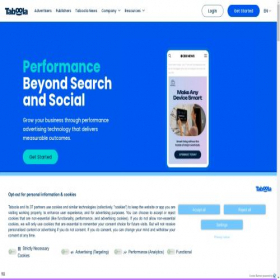Скриншот главной страницы сайта taboola.com